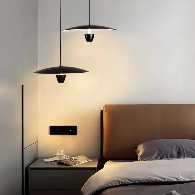 Plafon led comedor diseño de disco negro