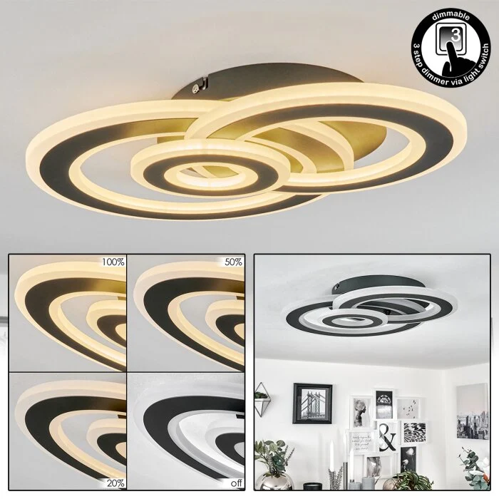 Casaldelo Lámpara de Techo LED Antracita, 1 luz