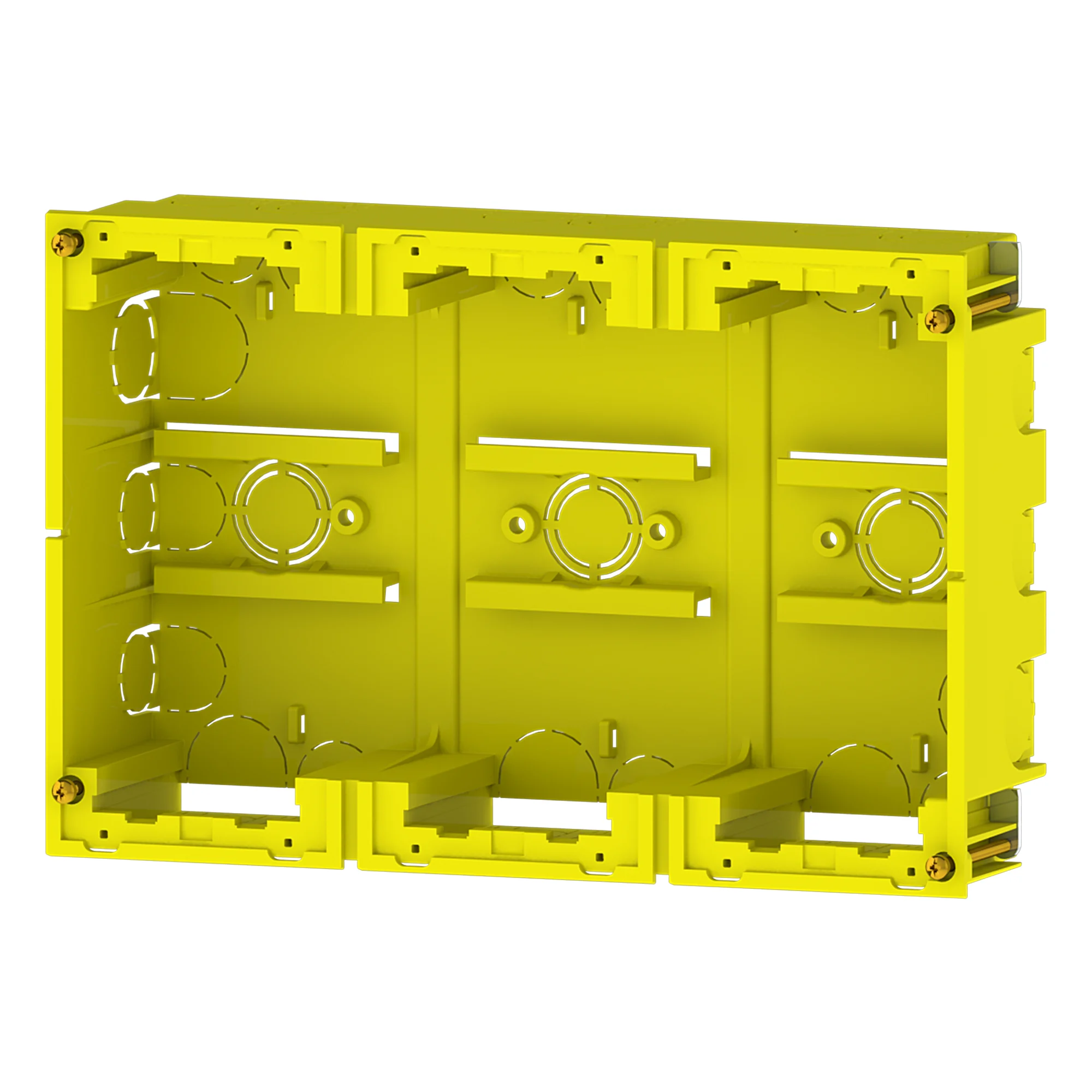 Puesto de Trabajo Caja de Instalacción Empotrada para 6 Módulos 45×45