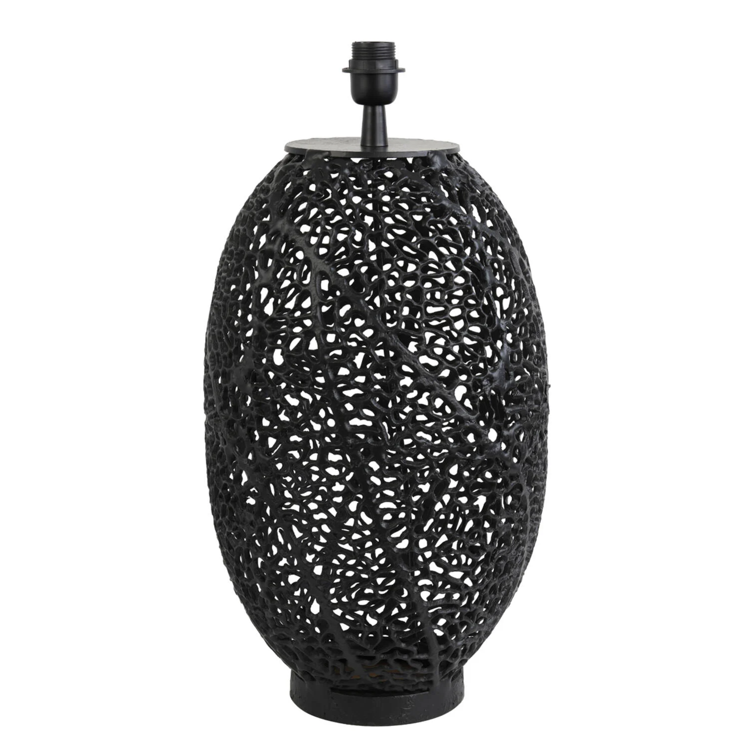 Lámpara de mesa negra calada Light & Living Sinula