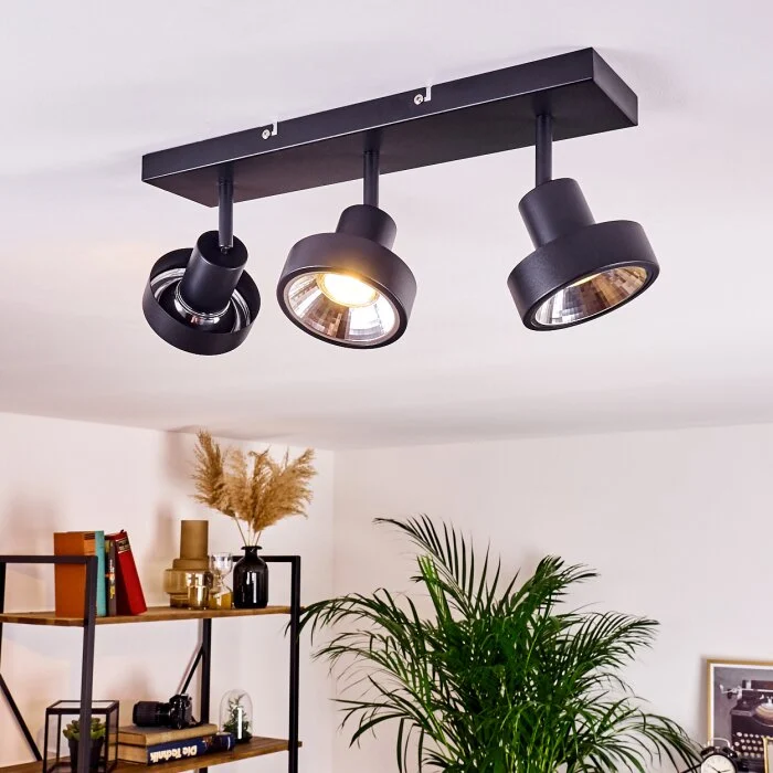 Chagres Lámpara de Techo Negro, 3 luces
