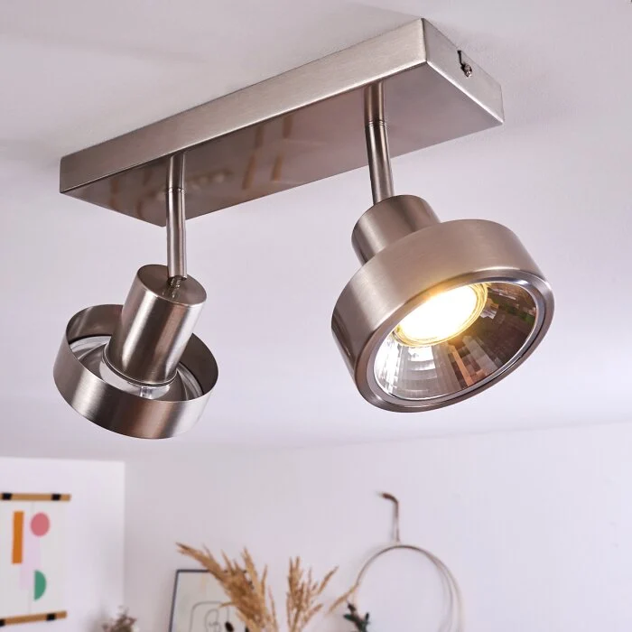 Chagres Lámpara de Techo Níquel-mate, 2 luces