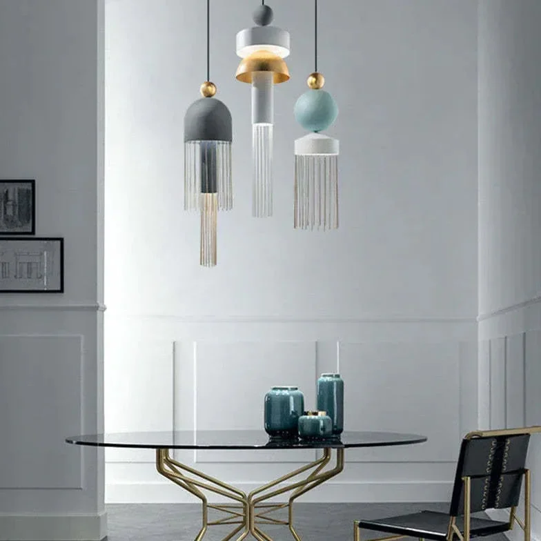 Lámpara colgante creativa de vidrio de estilo moderno