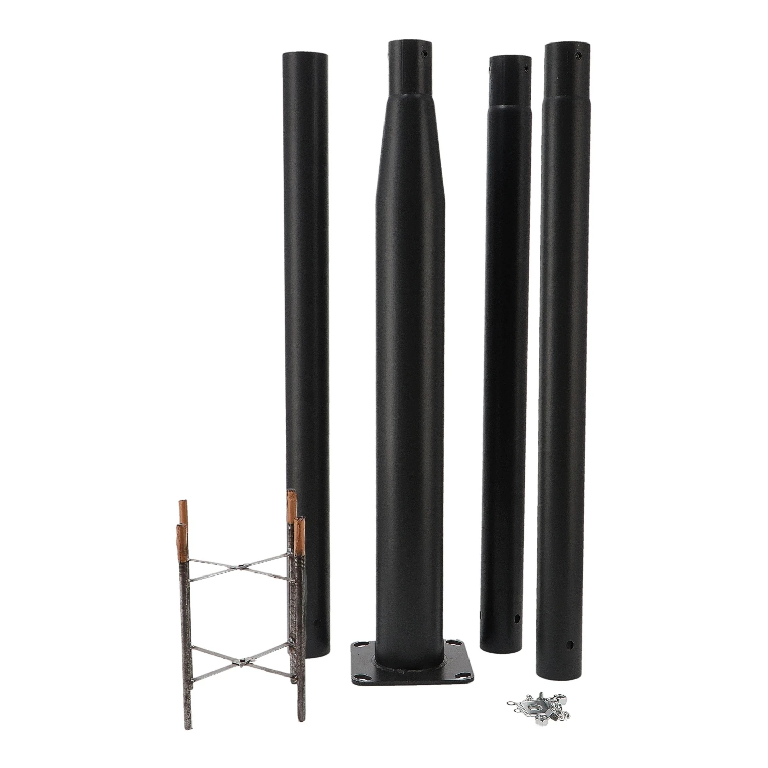 Columna para Farola 3,7m Desmontable Negra