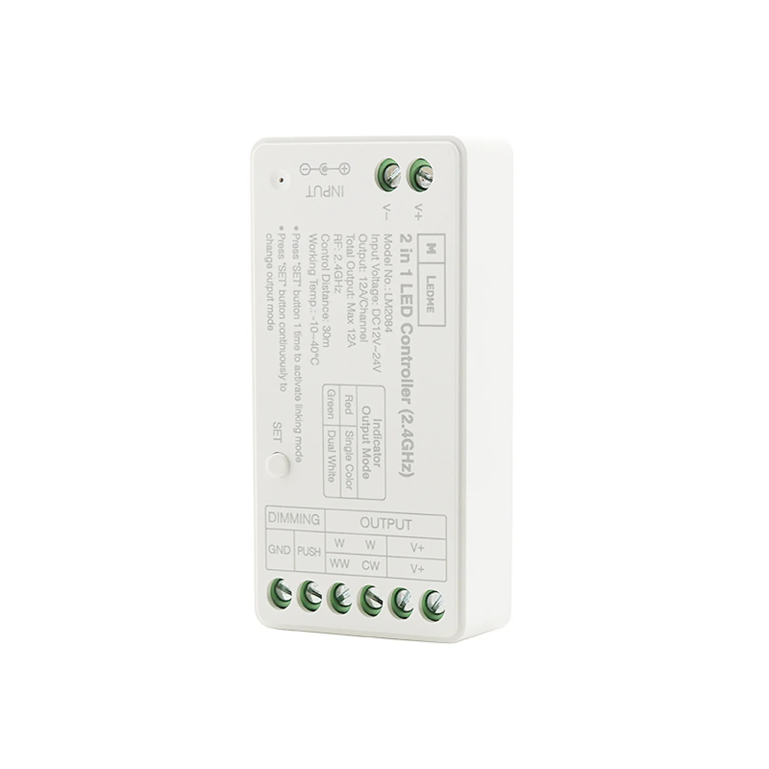 Controlador Regulador LED para Tiras LED Monocolor/CCT