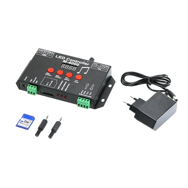 Controlador M-4000 para Tira LED Digital 12VDC (Tarjeta SD 128MB) 5/12/24V