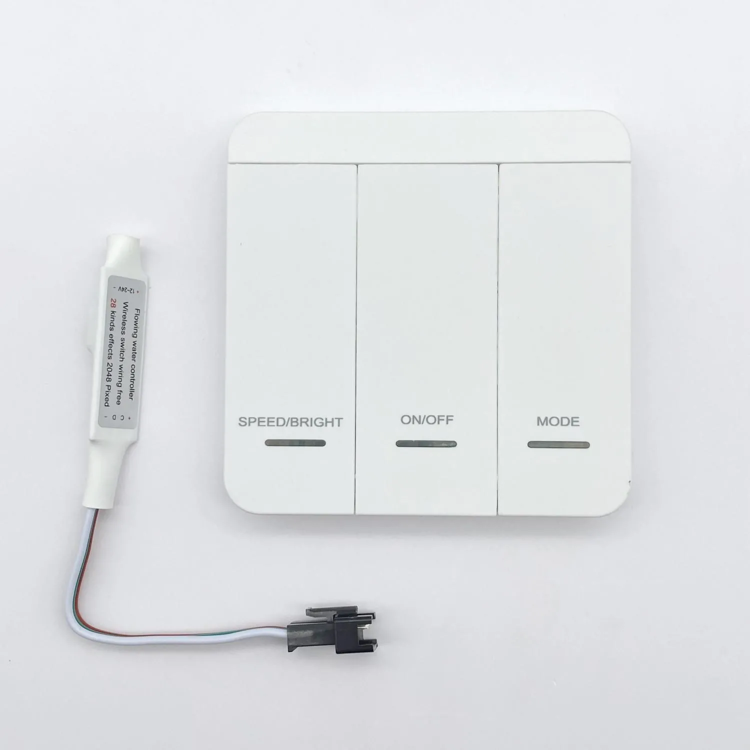 Controlador Regulador para Tira Digital 12/24V Mando RF con 3 pulsadores