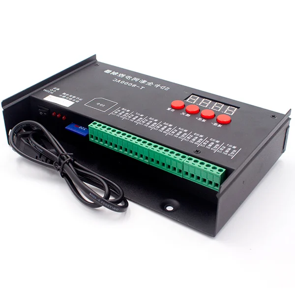 Controlador T-8000AC para Tira Digital RGB (Programa + Tarjeta SD 256MB) 5/12/24V