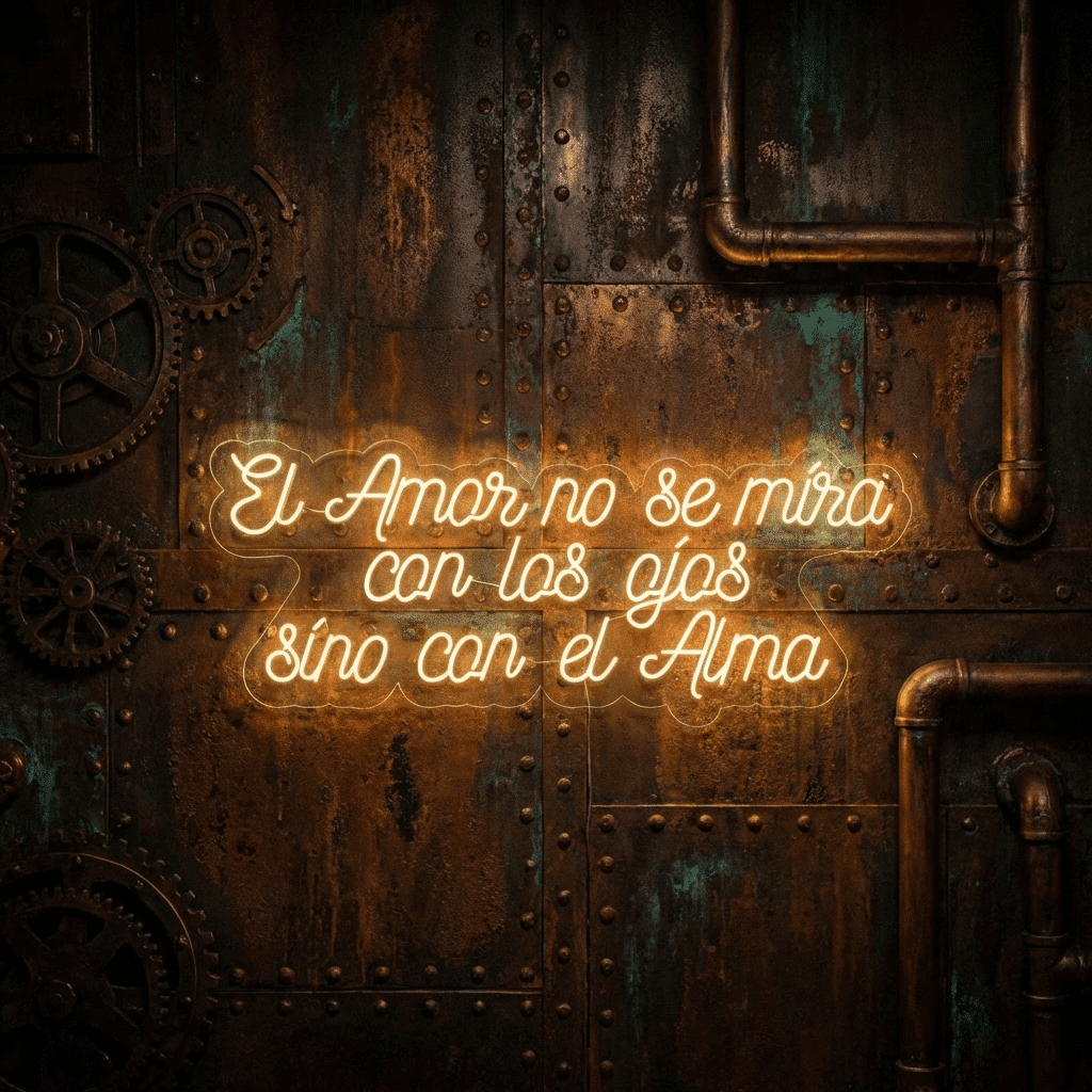 Alquiler Neón El Amor No Se Mira Con Los Ojos Sino Con El Alma