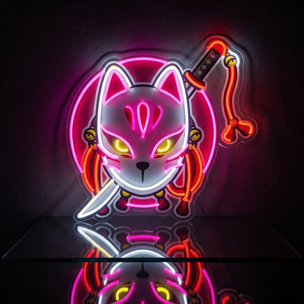 Cuadro de Neón Kitsune