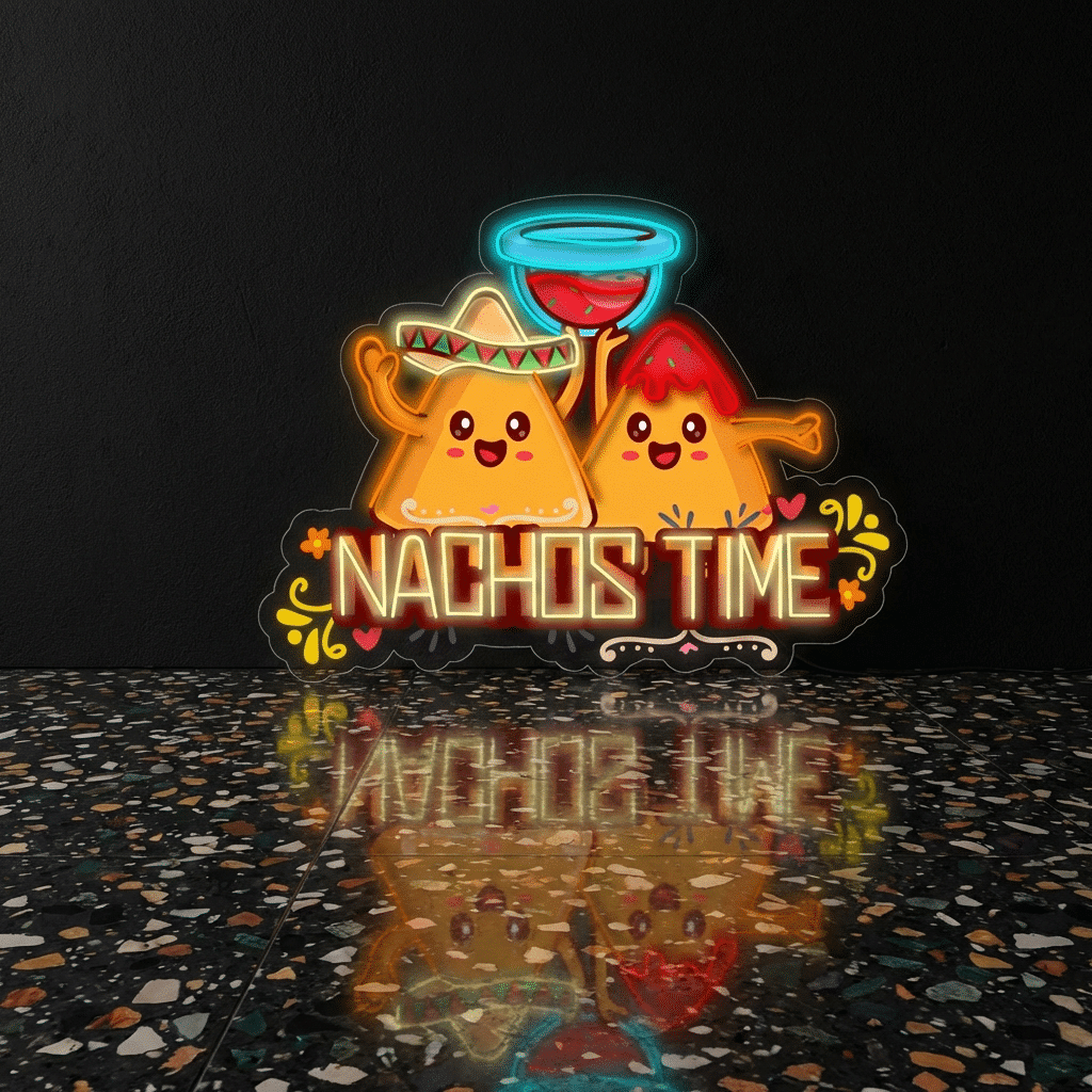 Cuadro de Neón NACHOS TIME