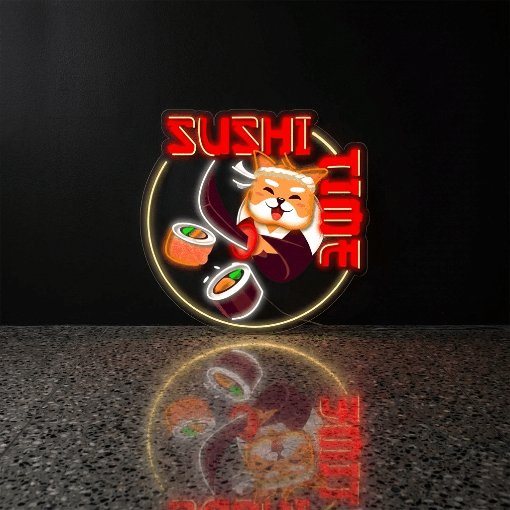 Cuadro de Neón  Sushi Time