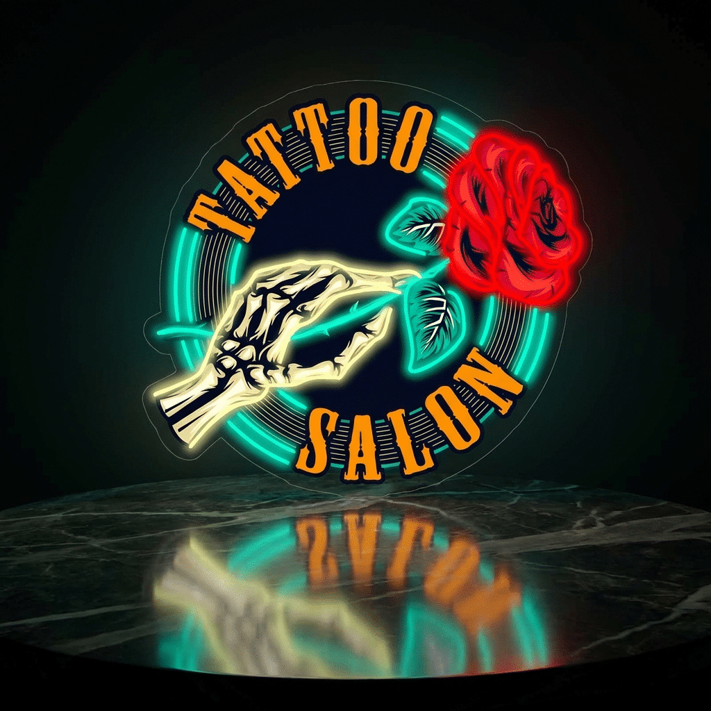 Cuadro de Neón TATTOO SALON