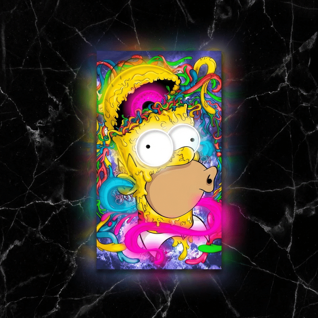 Cuadro Neón Abstract Homer