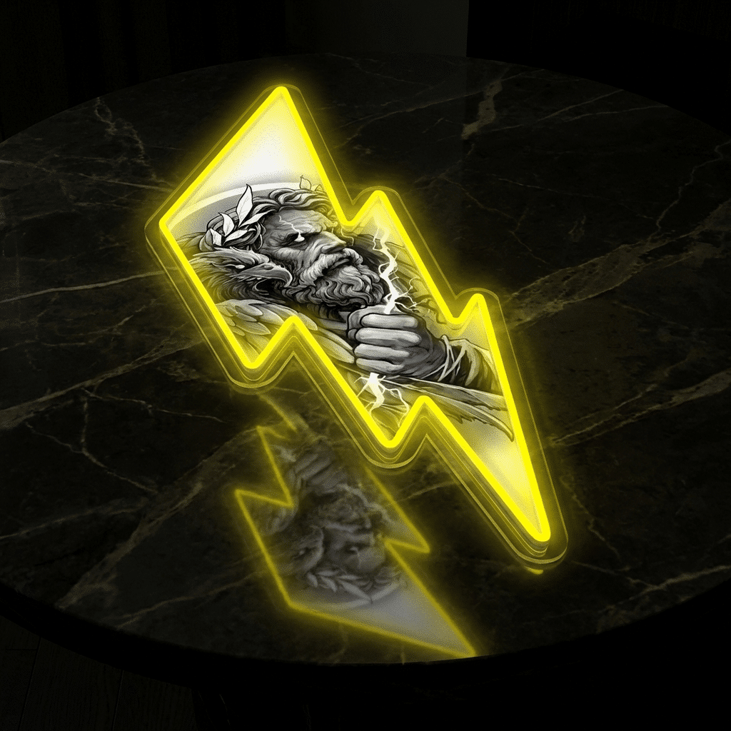 Cuadro Neón Rayo Zeus