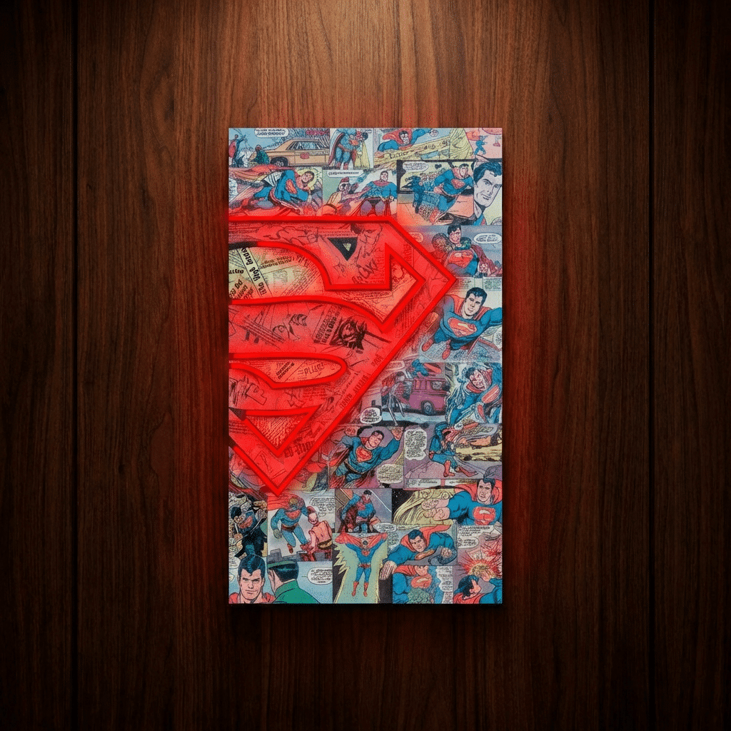 Cuadro Neón Superman