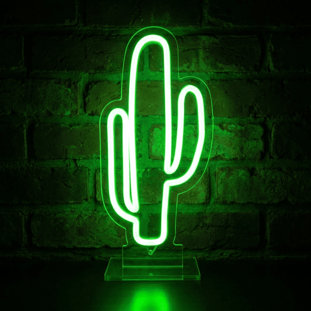Lámpara de Néon Cactus