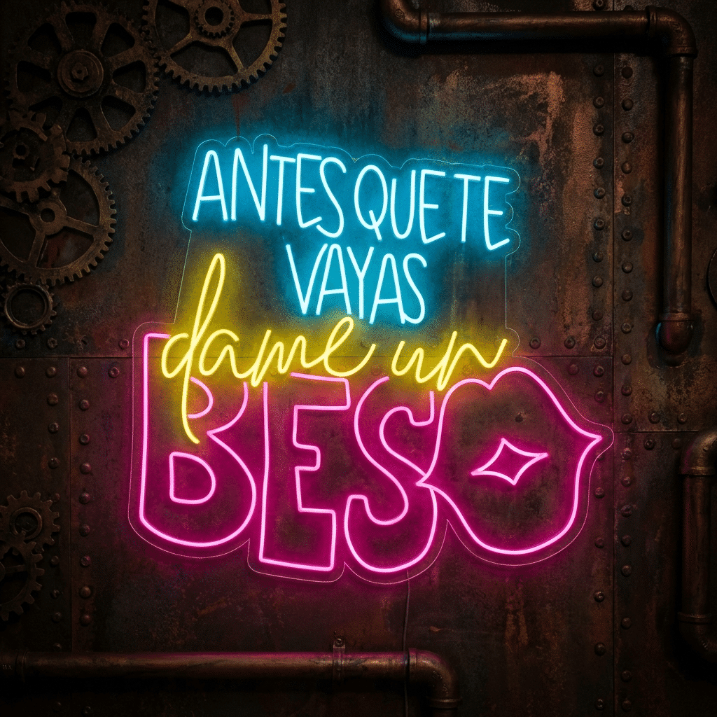 Neón Antes que te vayas dame Un Beso