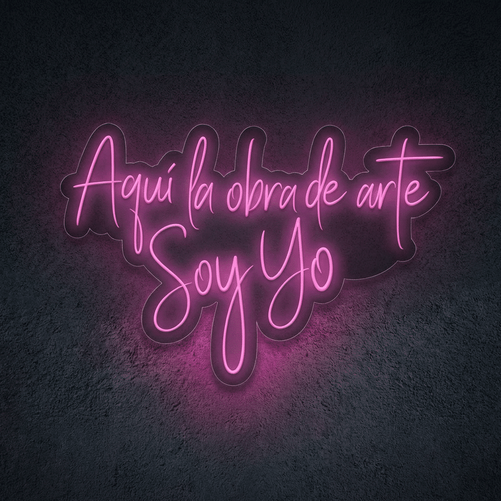 Neón Aquí la obra de arte soy yo
