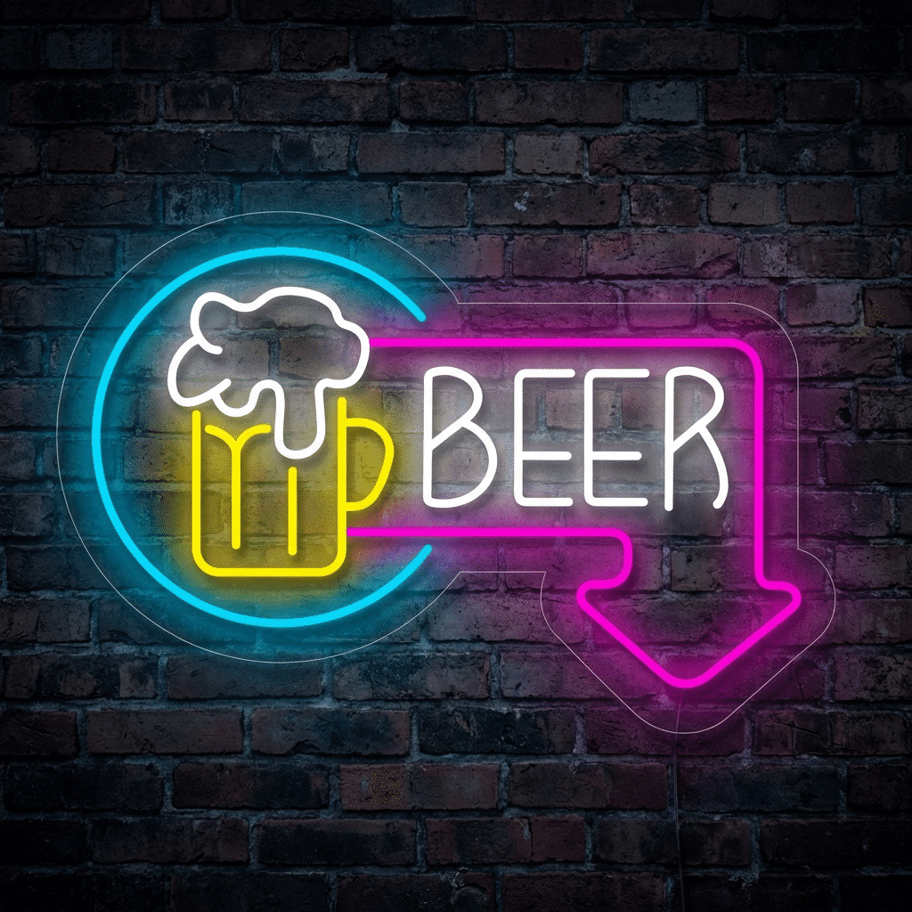 Neón Beer con Flecha