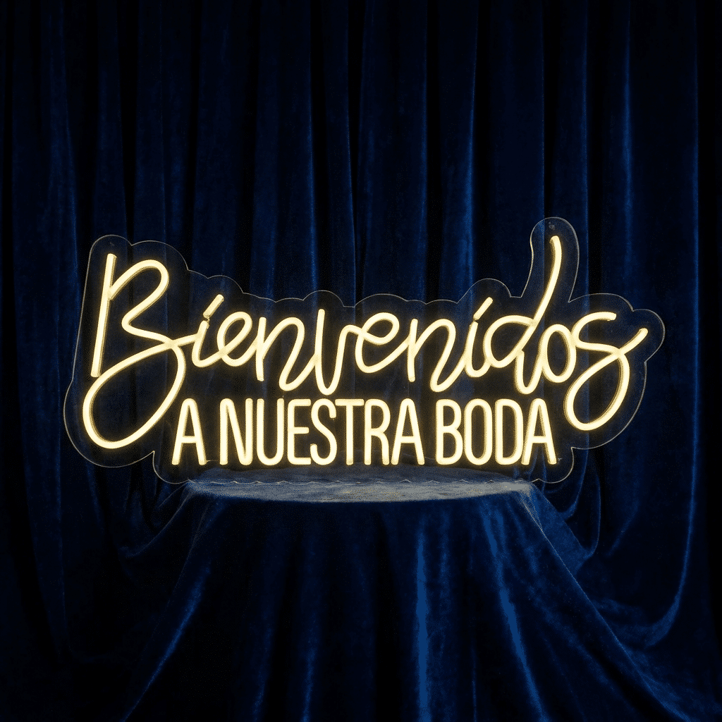Neón Bienvenidos a Nuestra Boda