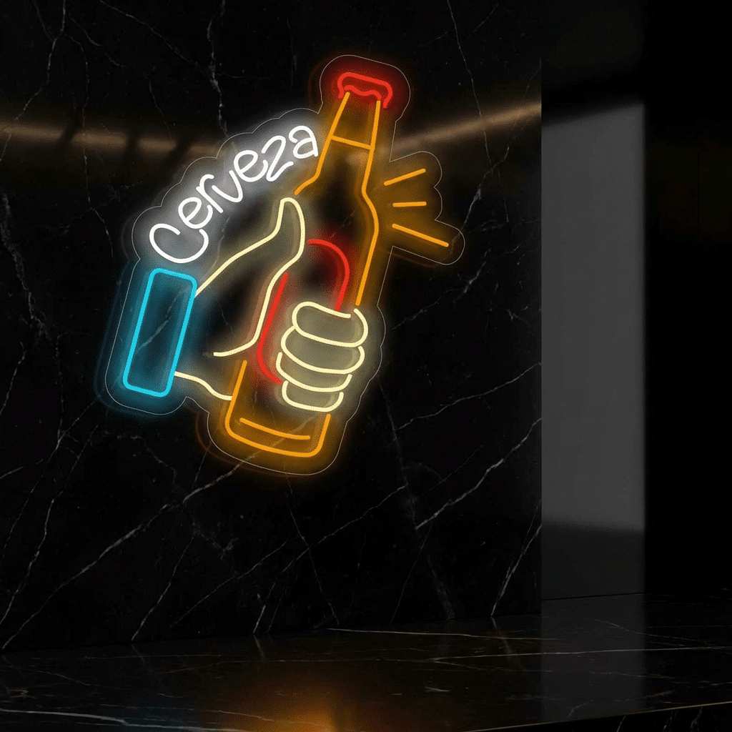 Neón Botella de Cerveza