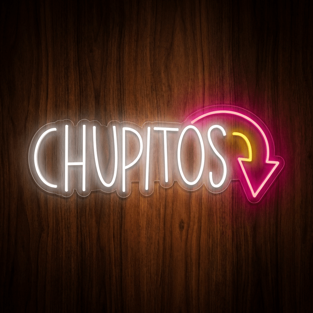 Neón Chupitos flecha