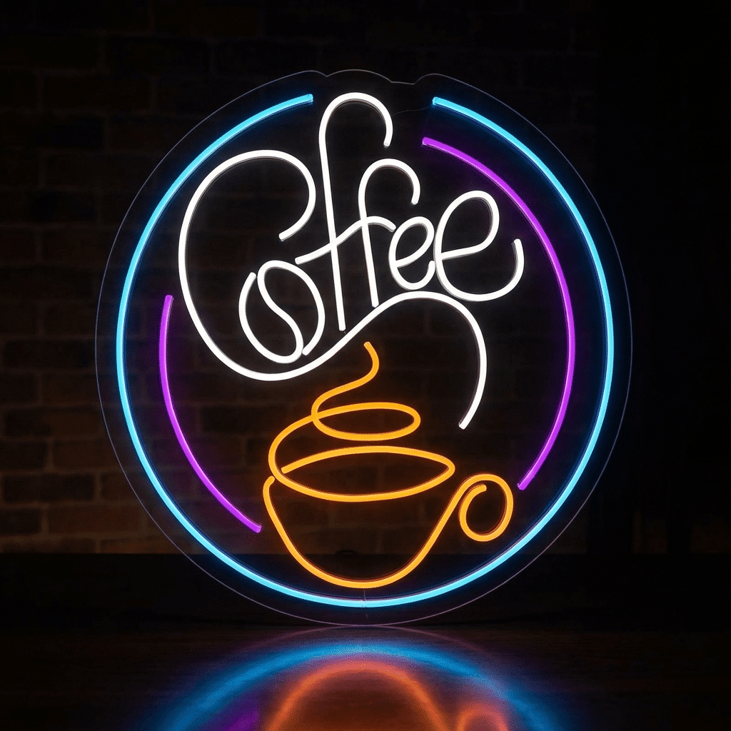 Neon Coffee Circular