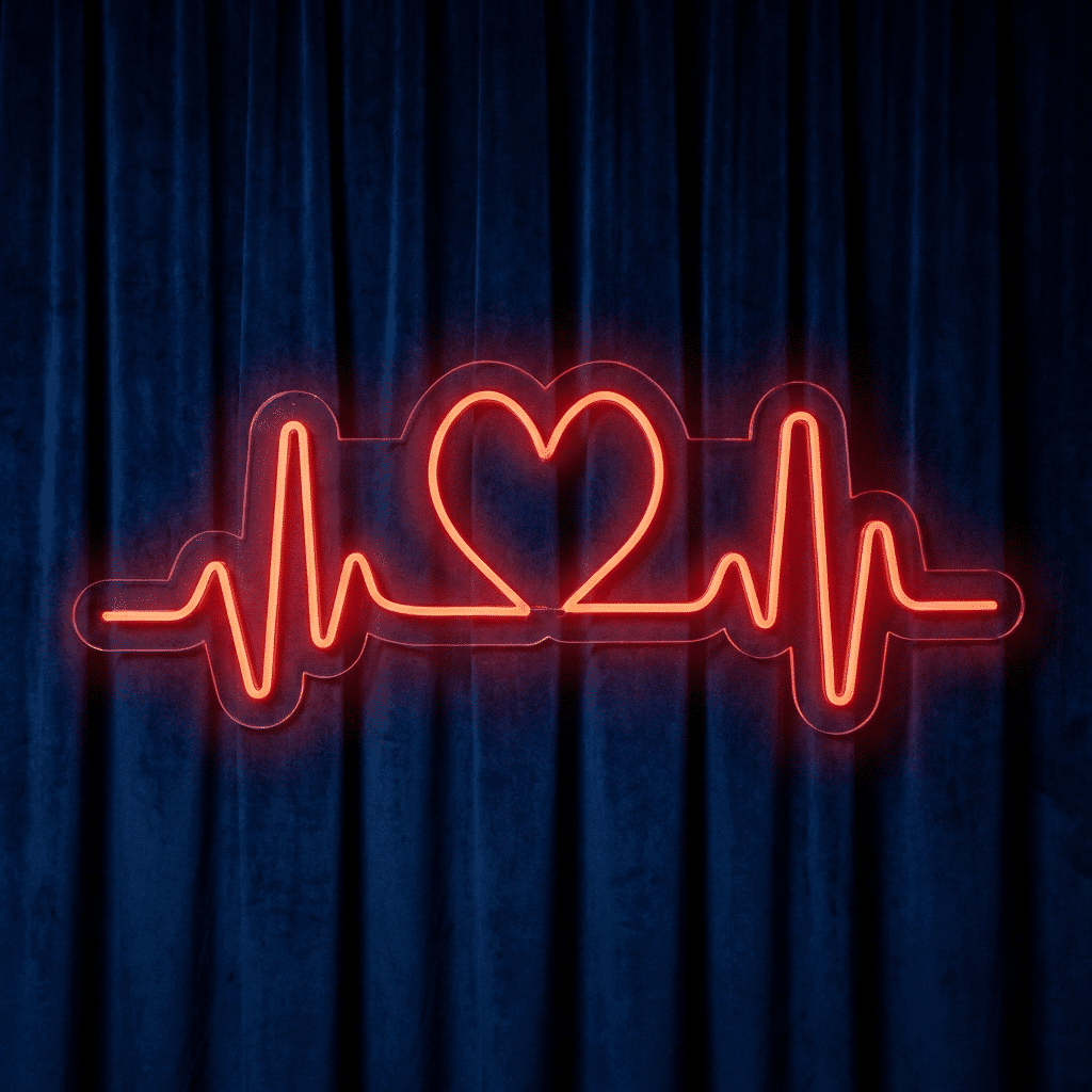 Neón Corazón línea vida