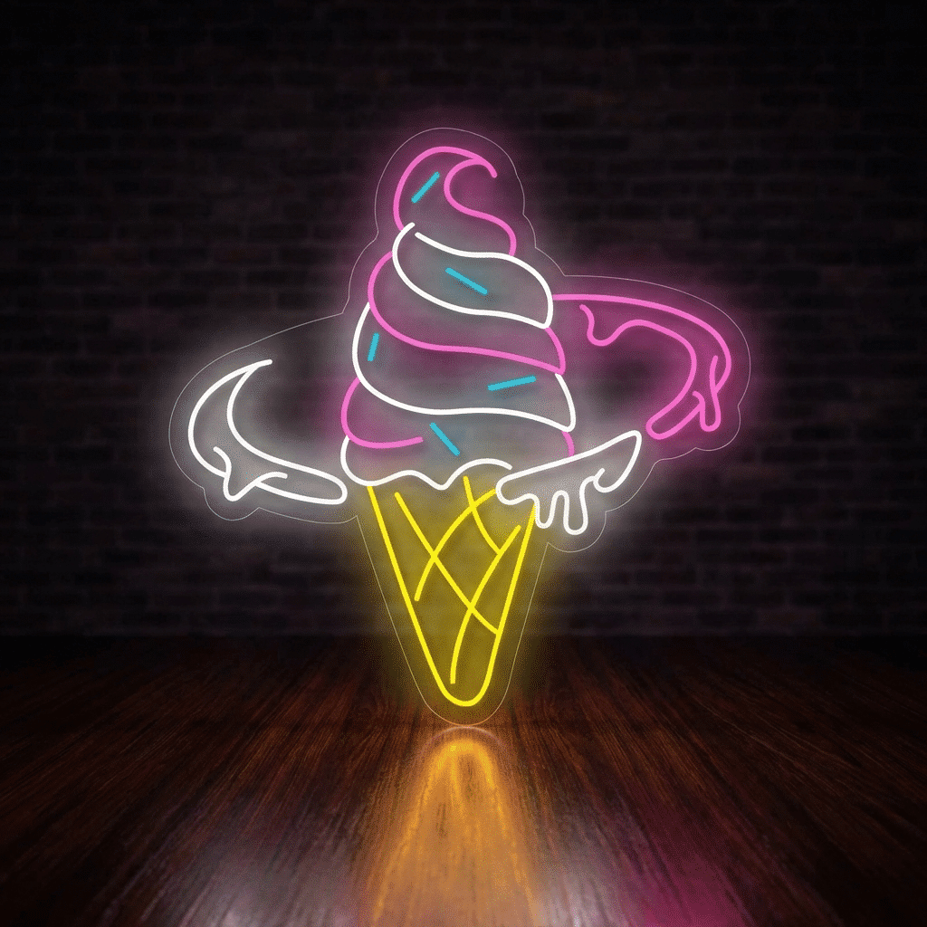 Neón Cucurucho Helado