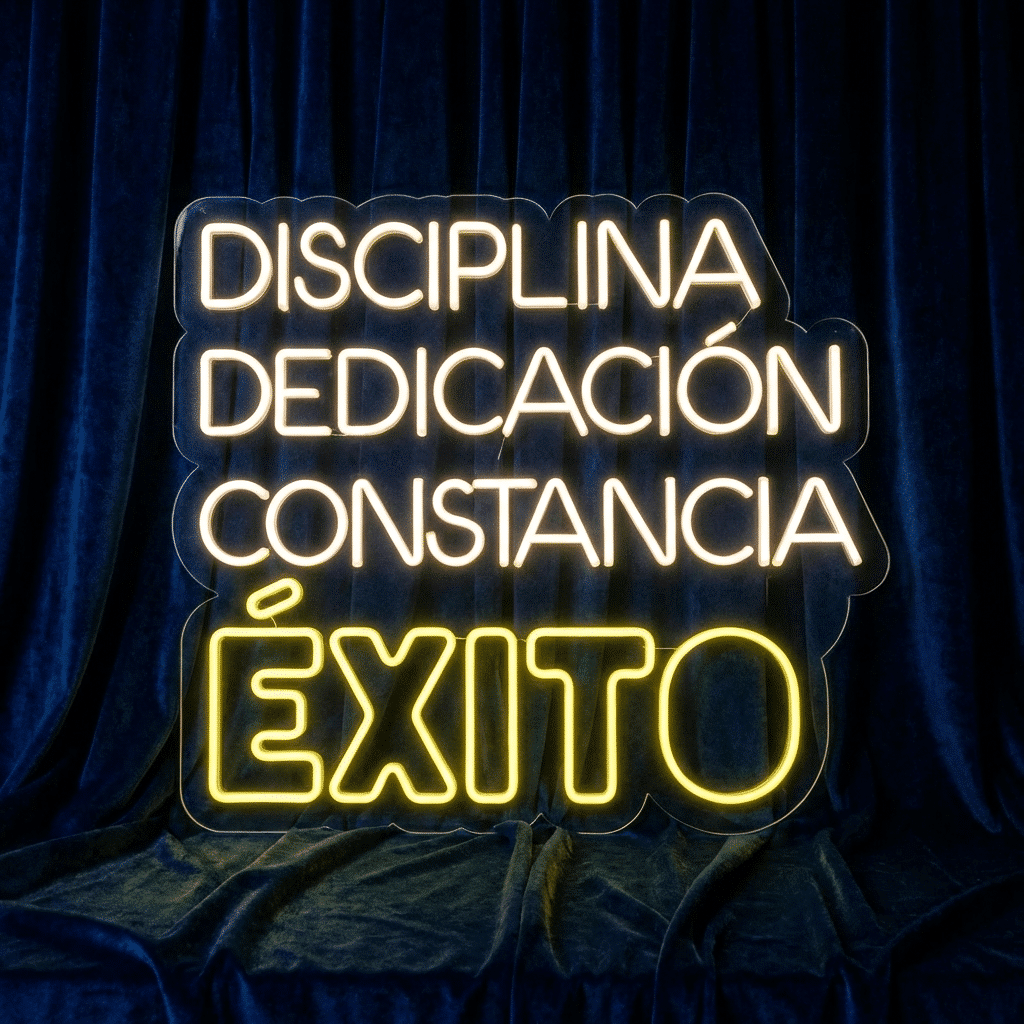 Neón Disciplina, Dedicación, Constancia, Éxito