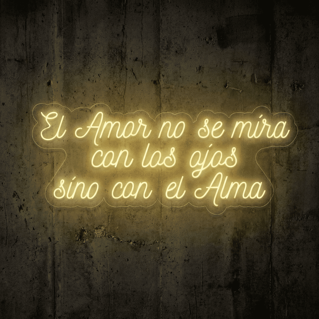 Neón El Amor no se mira con los ojos sino con el Alma