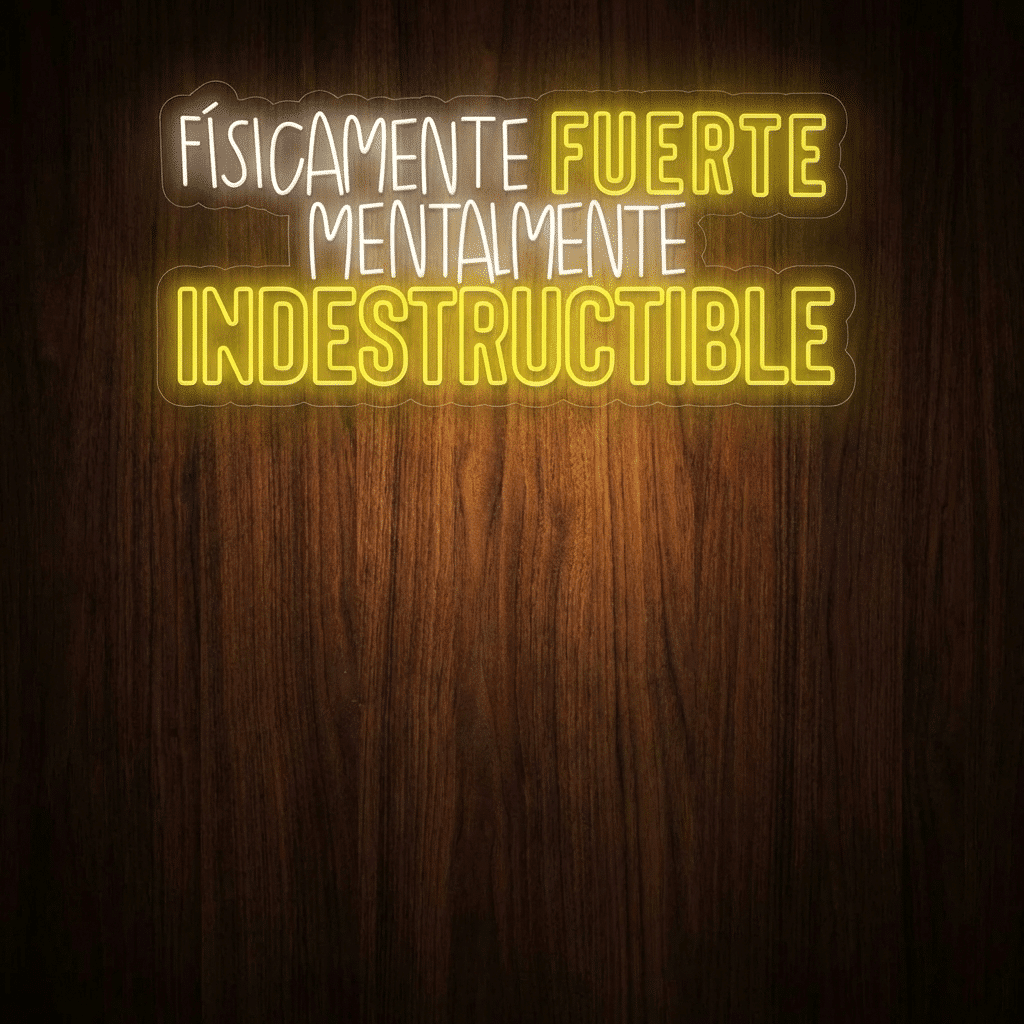 Neón Físicamente Fuerte Mentalmente Indestructible