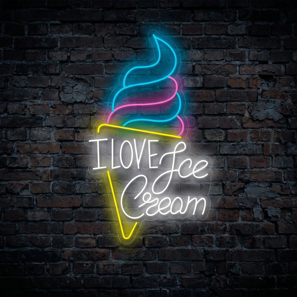Neón I Love Ice Cream