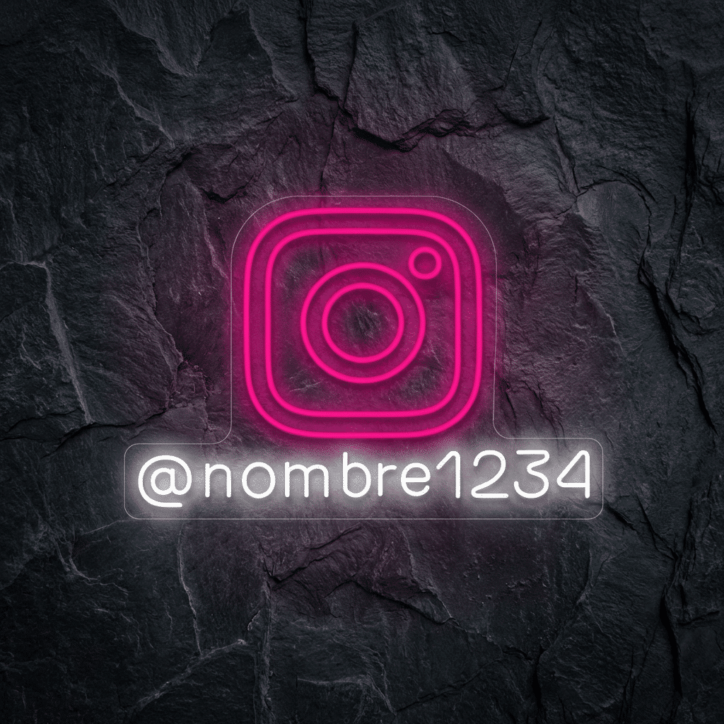 Neón Instagram con Nombre