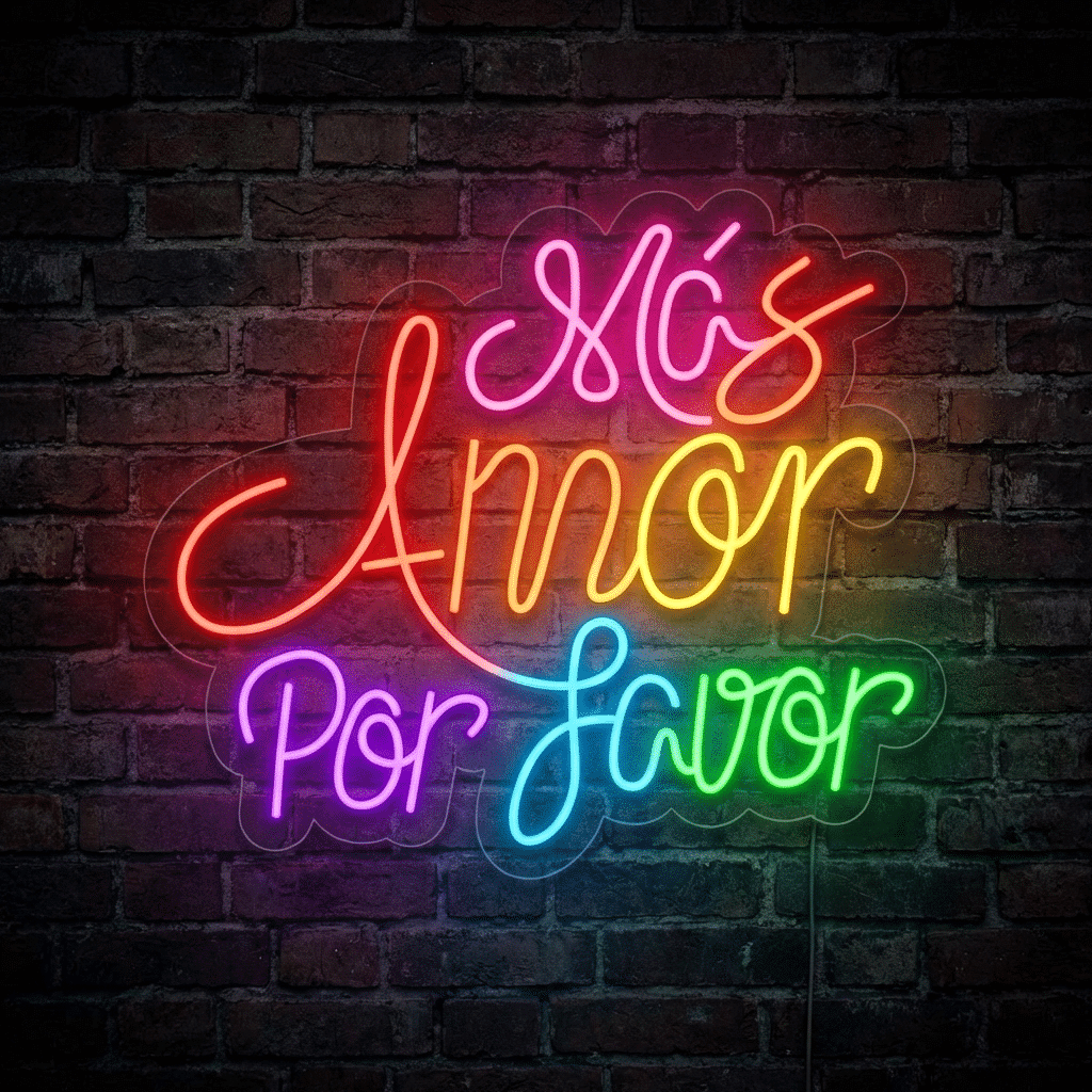 Neón Más Amor Por Favor