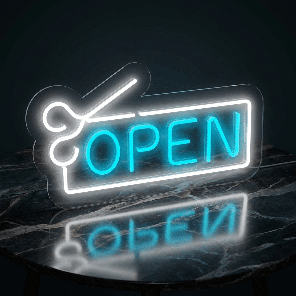 Neón Open Peluquería