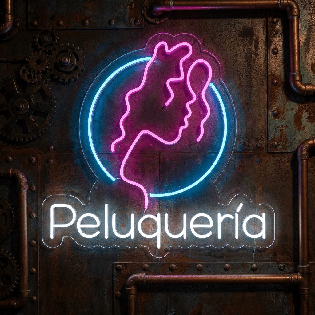 Neón Peluquería Mujer