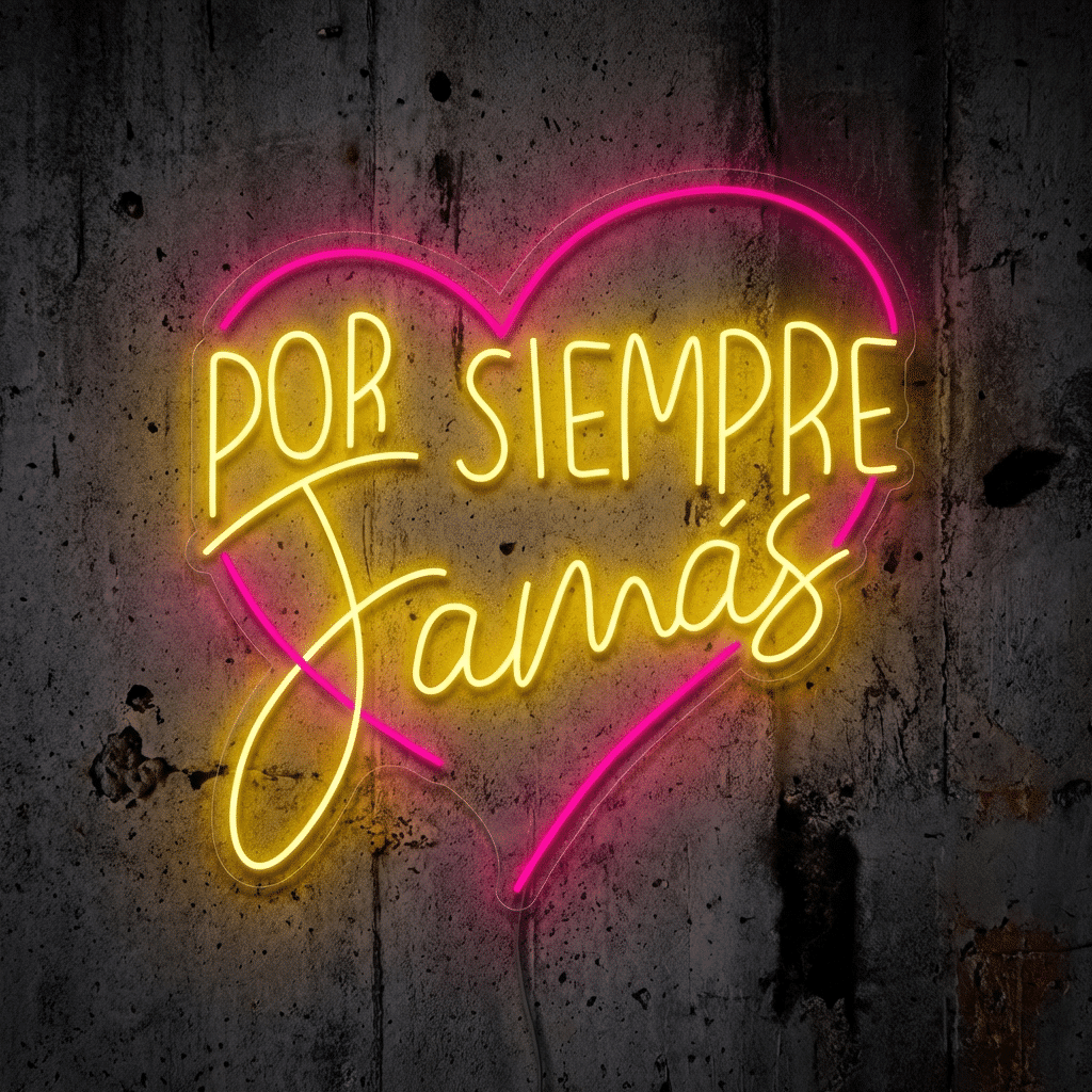 Neón Por Siempre Jamás con Corazón