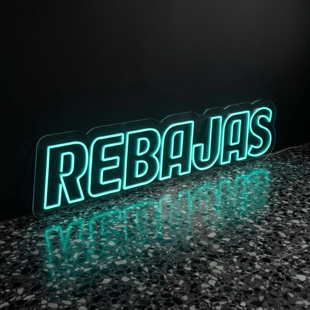 Neón Rebajas Doble Línea