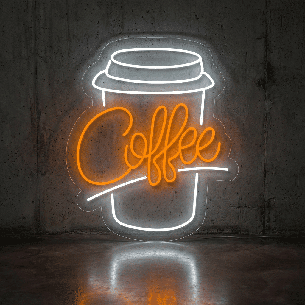 Neón Vaso de Coffee