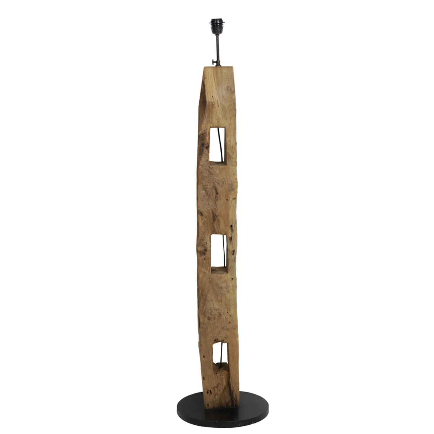 Base de lámpara de madera con apariencia natural Light & Living Karlovo
