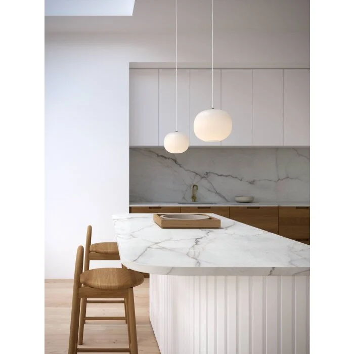 Design For The People by Nordlux NAVONE Lámpara Colgante Latón, Blanca, 1 luz