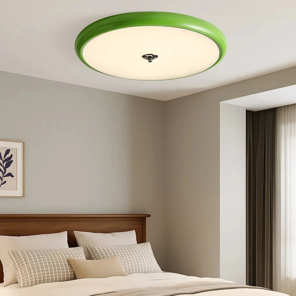 Lámpara Moderna LED de Techo con Diseño Redondo de Ondas de Agua para Dormitorio