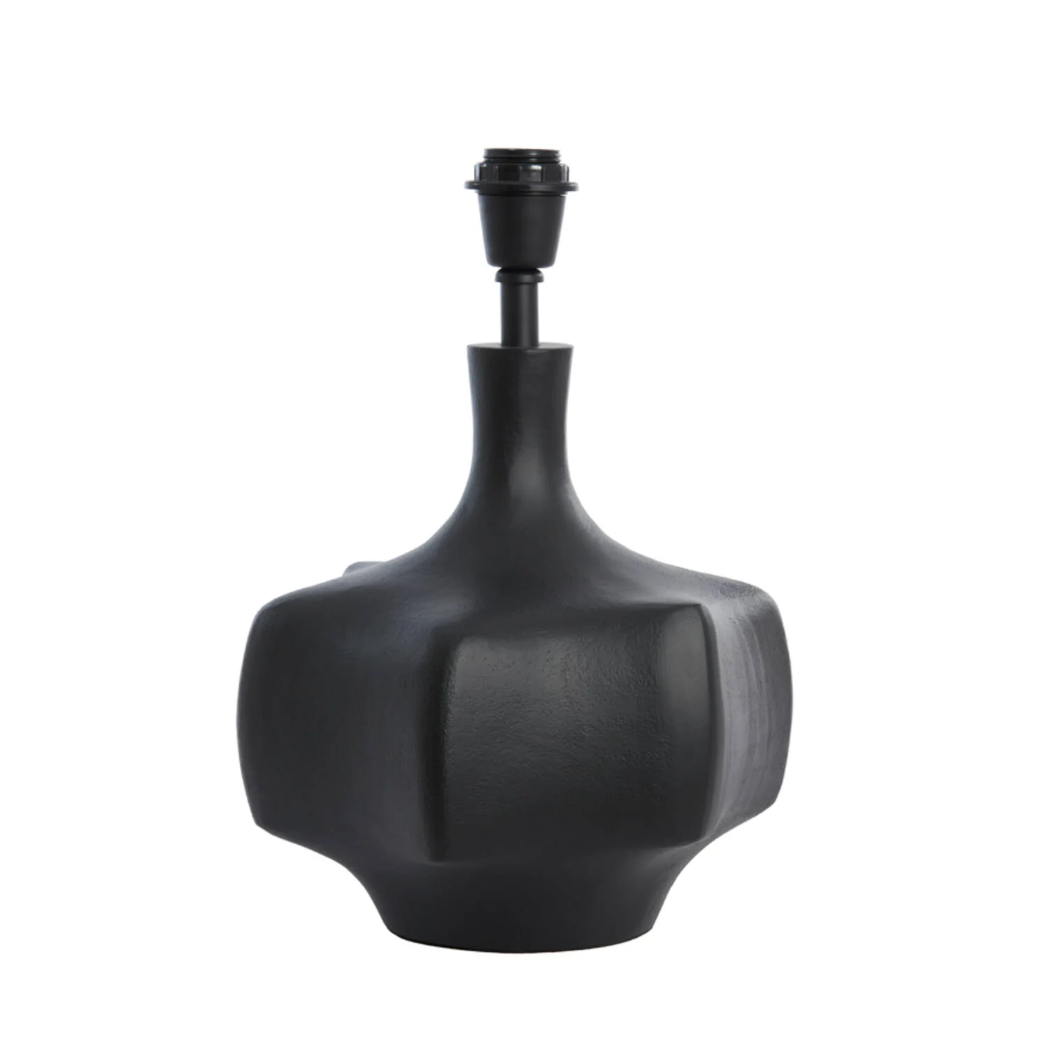Lámpara de mesa negra base geométrica Light & Living Barril