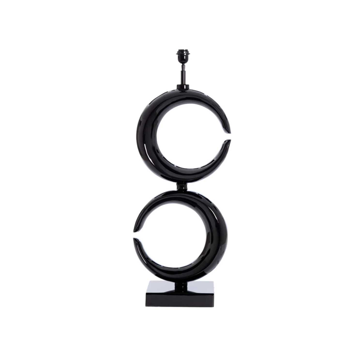 Base de lámpara de mesa negra moderna Light & Living Maan