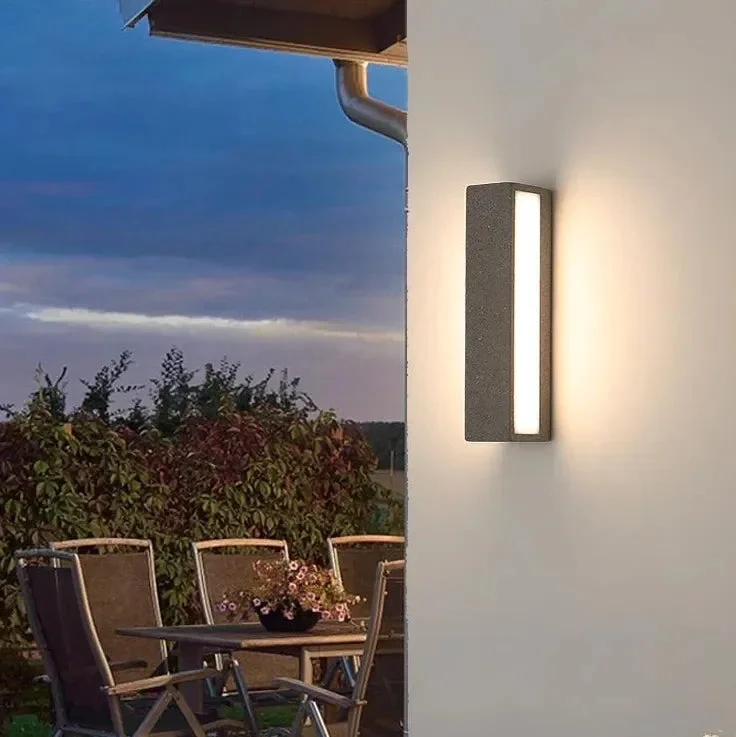 Aplique de pared exterior rectangular bidireccional de cemento IP67