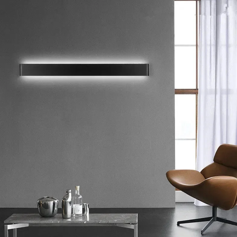 Aplique de pared largo moderno LED de metal para salón