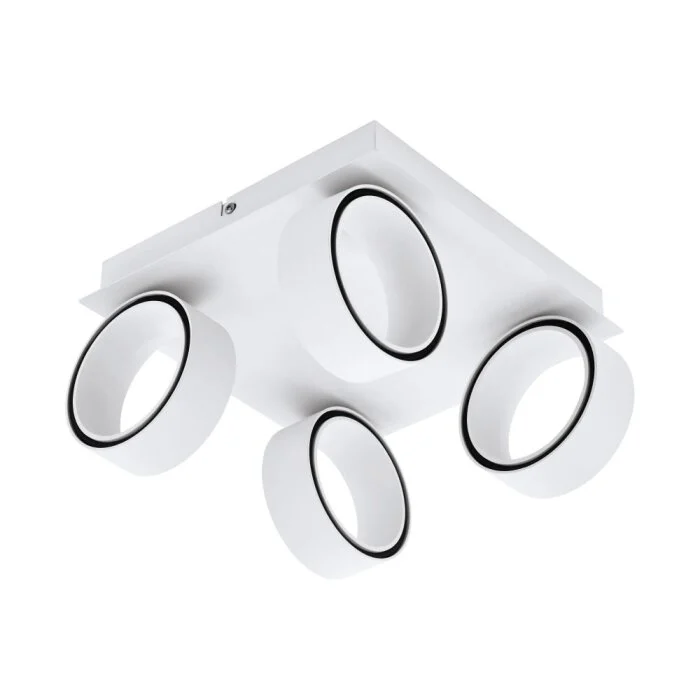 EGLO ALBARIZA Foco de techo LED Cromo, Blanca, 4 luces
