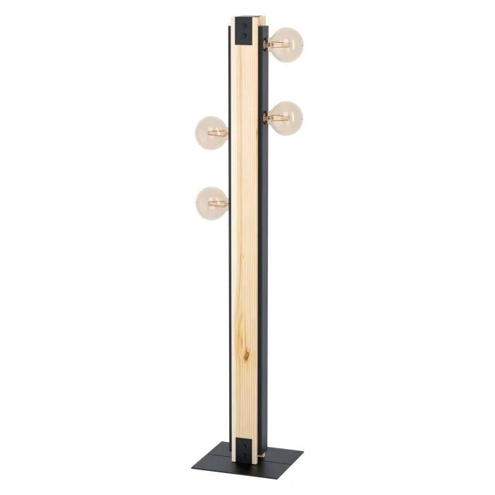 Eglo LAYHAM Lámpara de Pie Marrón, Negro, 4 luces